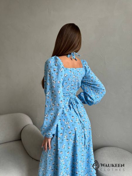 Жіноча сукня із софту колір блакитний р.46/48 453064 453064 фото