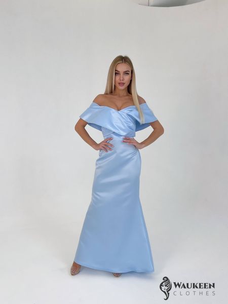 Жіноча вечірня сукня корсет блакитного кольору р.L 384851 384851 фото
