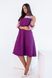 Жіноча сукня зі вставками із принтованого шифону фіолетова р.48/50 381713 381711 фото 5