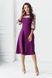 Жіноча сукня зі вставками із принтованого шифону фіолетова р.48/50 381713 381711 фото 1