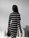 Жіноча сукня міді у смужку колір чорний-білий р.42/46 449384 449384 фото 7