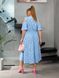 Жіноча довга сукня софт колір блакитний р.48/50 455973 455973 фото 4