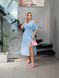 Жіноча довга сукня софт колір блакитний р.48/50 455973 455973 фото 3