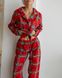 Жіноча піжама байка Liza колір червоно-білий р.L 443835 443767 фото 4