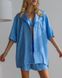 Жіночий піжамний костюм трійка Monila колір блакитний р.L 443845 443845 фото 3
