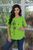 Жіноча льняна блуза колір салатовий р.46/48 436231 436231 фото