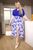 Жіночий костюм блуза та спідниця колір електрик р.50/52 452564 452564 фото
