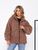 Женская куртка барашек цвет коричневый р.44/50 444644 444644 фото