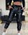 Жіночі штани джогери колір чорний р.50/52 449594 449594 фото