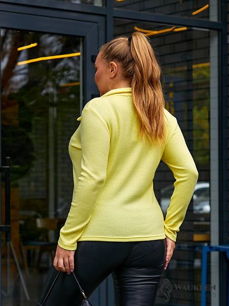 Жіночий светр-поло з ангори колір жовтий р.48/50 445727 445727 фото