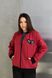 Жіноча куртка бомбер колір бордовий р.48/50 450747 450747 фото 7