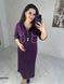 Жіноча сукня міді колір з кишенями колір баклажан р.46/48 449104 449104 фото 2