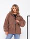Жіноча куртка баранчик колір коричневий р.44/50 444644 444644 фото 1