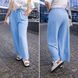 Жіночі штани із креп-жатки колір блакитний р.52/54 456174 456174 фото 3