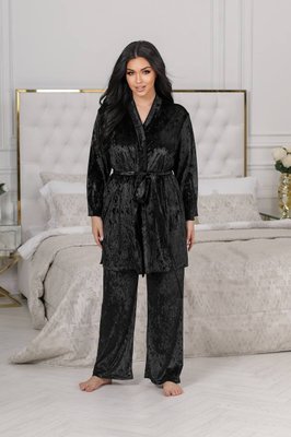 Женская пижама-тройка цвет черный р.50/52 447461 447461 фото