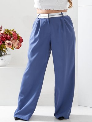 Женские брюки палаццо голубого цвета р.48/50 408465 408469 фото
