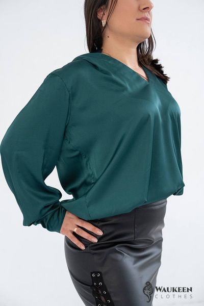 Жіноча сорочка із шовку армані колір зелений р.44/48 445856 445856 фото