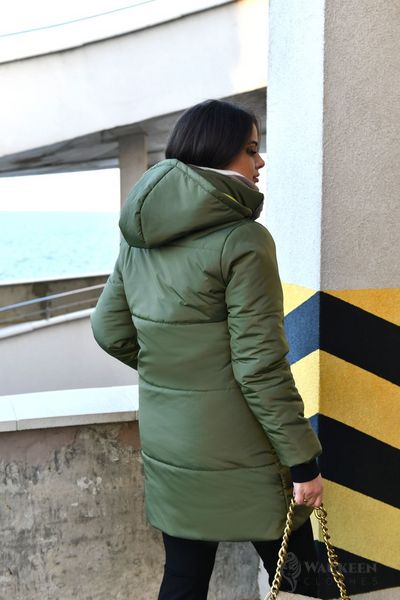 Жіноча зимова куртка хакі 385935 385937 фото