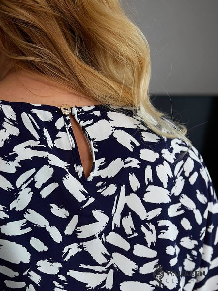 Женская блуза свободного кроя из шелка цвет белый р.48/52 454679 454679 фото