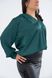 Жіноча сорочка із шовку армані колір зелений р.44/48 445856 445856 фото 2