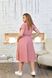 Жіноча сукня зі спідницею кльош колір рожевий р.52 432302 432302 фото 2