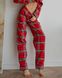 Жіноча піжама байка Liza колір червоно-білий р.M 443834 443767 фото 2