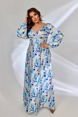 Жіноча сукня вільного крою колір блакитний р.58/60 452821 452821 фото
