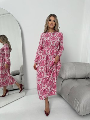 Жіноча сукня із шовкового софту колір рожевий р.42/44 453502 453502 фото