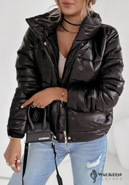Жіноча курточка колір чорний р.42/44 454250 454250 фото