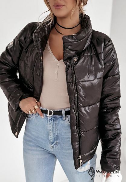Жіноча курточка колір чорний р.42/44 454250 454250 фото