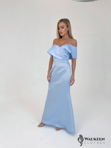 Женское вечернее платье корсет голубого цвета р.XS 372843 372843 фото