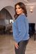 Жіноча кофта з ангори на ґудзиках колір джинс р.48/50 447416 447416 фото 3