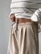 Женские брюки с декоративным шнурком цвет бежевый р.42 451519 451519 фото 3
