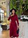 Жіноча сукня з поясом колір бордо р.46/48 454670 454670 фото 9