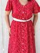 Жіноча сукня з поясом колір червоний 434396 434396 фото 9