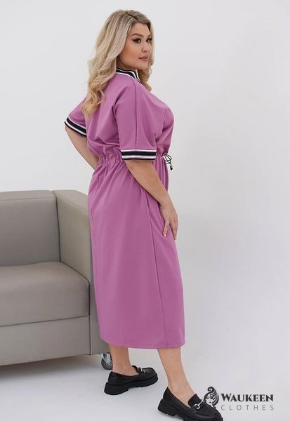 Жіноча сукня-халат вільного крою колір фреза р.54/56 452249 452249 фото