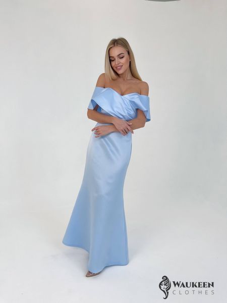 Женское вечернее платье корсет голубого цвета р.М 384849 384849 фото