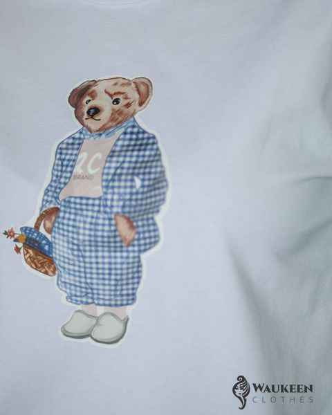 Женская пижама с шортами «Teddy» цвет голубой р.M 453336 453336 фото