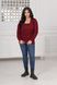 Жіночий светр трикотажний колір бордовий р.56/58 445644 445644 фото 4