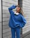 Жіночий спортивний костюм на флісі колір синій р.42/44 448214 448214 фото 4
