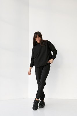 Жіночий костюм худі+джогери колір чорний р.XXL 421093 421093 фото
