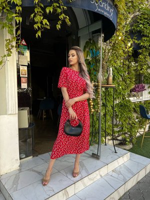 Жіноча сукня зі штапелю колір червоний р.42/44 456263 456263 фото