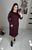 Жіноча сукня прямого крою колір бордовий р.46/48 451039 451039 фото