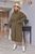 Жіноча ангорова сукня в рубчик колір хакі р.50/52 447224 447224 фото