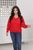 Женский свитер трикотажный цвет красный р.48/50 445623 445623 фото