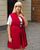 Жіночий костюм двійка жилет та шорти колір червоний р.50/52 436242 436242 фото