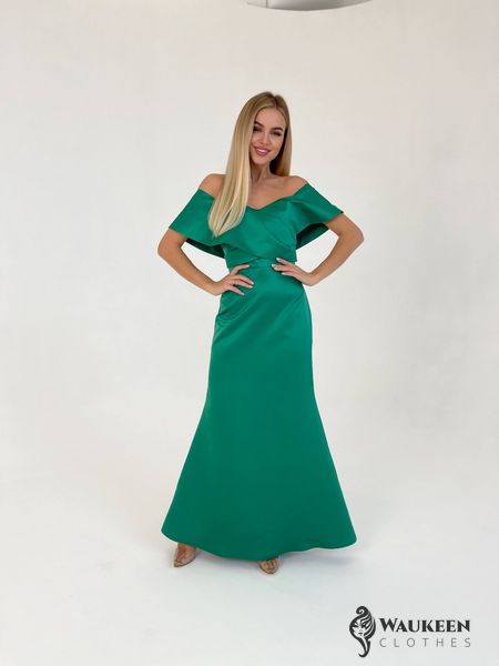 Жіноча вечірня сукня корсет зеленого кольору 372849 372849 фото