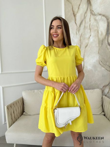 Женское короткое платье из софта "Classic" цвет желтый р.50/52 440230 440230 фото