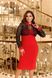 Жіноча сукня приталена із сорочковим коміром червоне 382025 382025 фото 2
