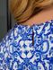 Женская блуза свободного кроя из шелка цвет синий р.48/52 454684 454684 фото 4